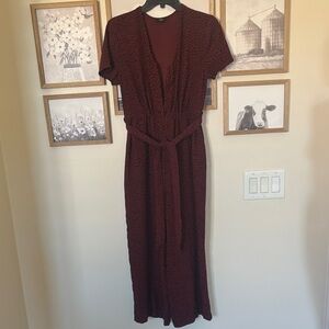 Rails Jet Jumpsuit in Rust Spotted Print